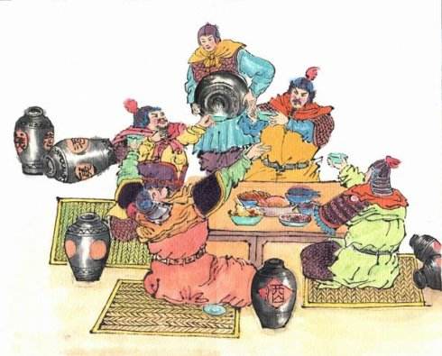 葡萄美酒夜光杯，欲饮琵琶马上催。 醉卧沙场君莫笑，古来征战几人回？