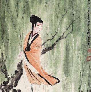 纱窗日落渐黄昏，金屋无人见泪痕。 寂寞空庭春欲晚，梨花满地不开门。