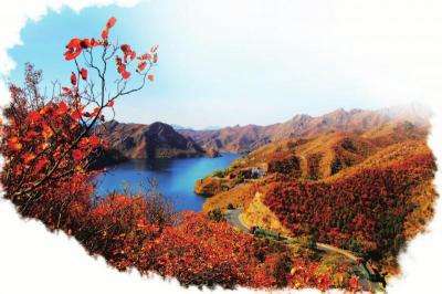 红叶晚萧萧，长亭酒一瓢。